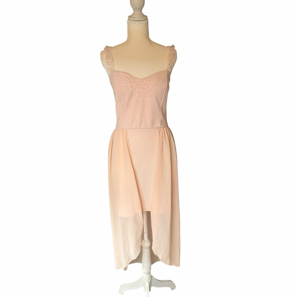 Papaya Blush High Low Dress
